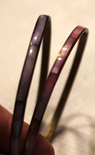 #Bracelets à enfiler rose et violet